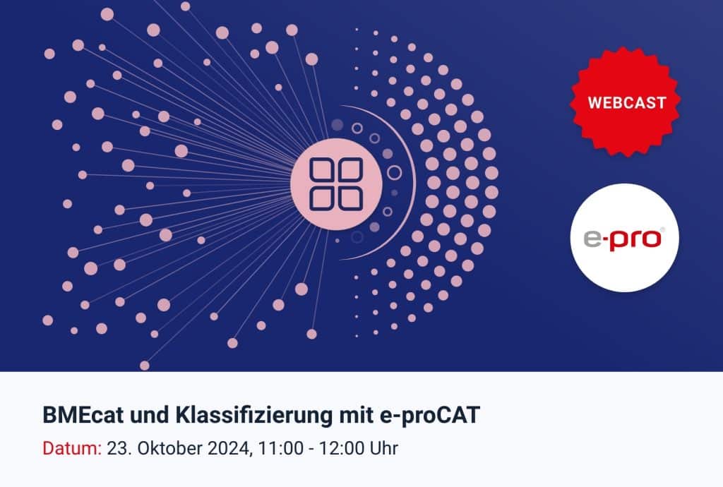 Webcast-e-proCAT-BMEcat-Klassifizierung